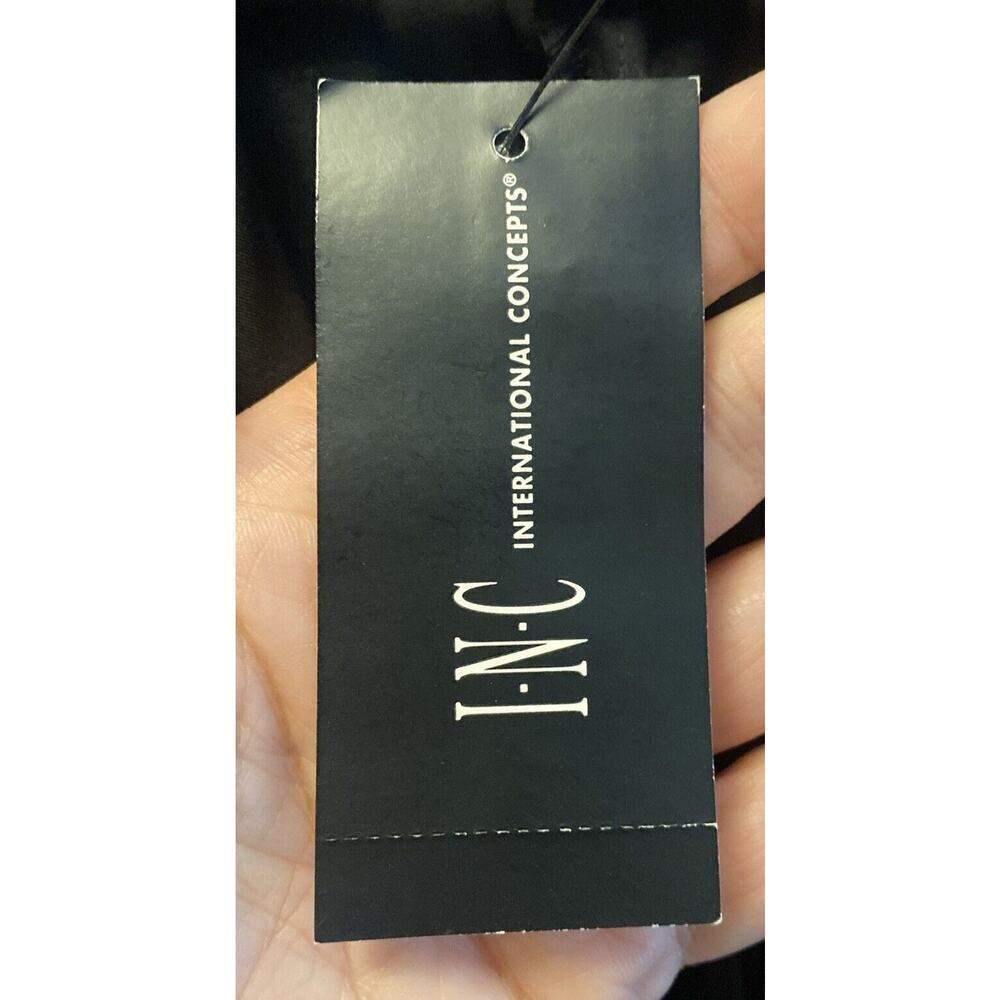 Inc International Concepts Utility Jumpsuit Black Zip Up Size 2 NWT - Picture 3 of 4